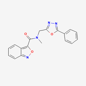 N-methyl-N-[(5-phenyl-1,3,4-oxadiazol-2-yl)methyl]-2,1-benzisoxazole-3-carboxamide