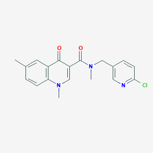 N-[(6-chloropyridin-3-yl)methyl]-N,1,6-trimethyl-4-oxo-1,4-dihydroquinoline-3-carboxamide