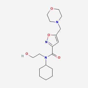 N-cyclohexyl-N-(2-hydroxyethyl)-5-(morpholin-4-ylmethyl)isoxazole-3-carboxamide