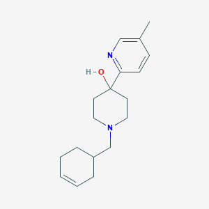 1-(cyclohex-3-en-1-ylmethyl)-4-(5-methylpyridin-2-yl)piperidin-4-ol