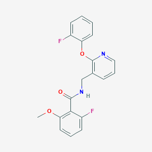 2-fluoro-N-{[2-(2-fluorophenoxy)pyridin-3-yl]methyl}-6-methoxybenzamide