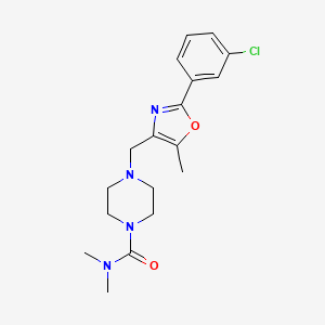 4-{[2-(3-chlorophenyl)-5-methyl-1,3-oxazol-4-yl]methyl}-N,N-dimethylpiperazine-1-carboxamide