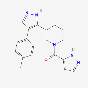 3-[4-(4-methylphenyl)-1H-pyrazol-5-yl]-1-(1H-pyrazol-3-ylcarbonyl)piperidine