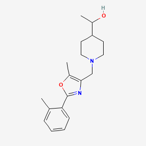 1-(1-{[5-methyl-2-(2-methylphenyl)-1,3-oxazol-4-yl]methyl}piperidin-4-yl)ethanol