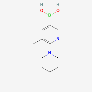 B595031 5-Methyl-6-(4-methylpiperidin-1-yl)pyridin-3-ylboronic acid CAS No. 1354727-02-8