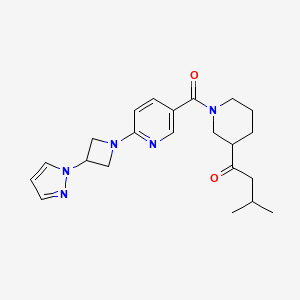 3-methyl-1-[1-({6-[3-(1H-pyrazol-1-yl)azetidin-1-yl]pyridin-3-yl}carbonyl)piperidin-3-yl]butan-1-one