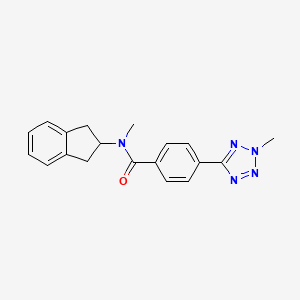 N-(2,3-dihydro-1H-inden-2-yl)-N-methyl-4-(2-methyl-2H-tetrazol-5-yl)benzamide