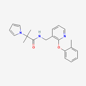 2-methyl-N-{[2-(2-methylphenoxy)pyridin-3-yl]methyl}-2-(1H-pyrrol-1-yl)propanamide