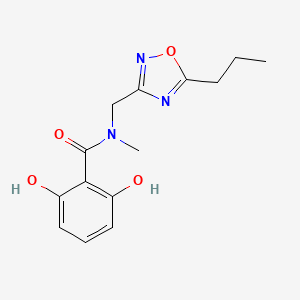 2,6-dihydroxy-N-methyl-N-[(5-propyl-1,2,4-oxadiazol-3-yl)methyl]benzamide