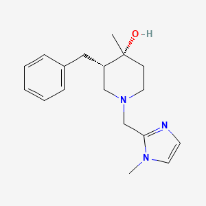 (3S*,4R*)-3-benzyl-4-methyl-1-[(1-methyl-1H-imidazol-2-yl)methyl]piperidin-4-ol