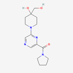 4-(hydroxymethyl)-1-[6-(pyrrolidin-1-ylcarbonyl)pyrazin-2-yl]piperidin-4-ol