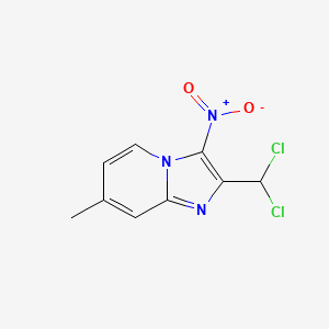 B595040 2-(Dichloromethyl)-7-methyl-3-nitroimidazo[1,2-a]pyridine CAS No. 1313712-28-5
