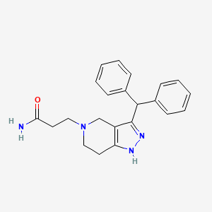 3-(3-Benzhydryl-1,4,6,7-tetrahydropyrazolo[4,3-c]pyridin-5-yl)propanamide