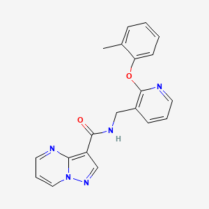 N-{[2-(2-methylphenoxy)pyridin-3-yl]methyl}pyrazolo[1,5-a]pyrimidine-3-carboxamide