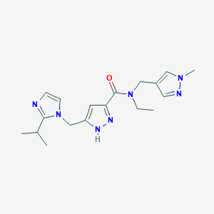 N-ethyl-5-[(2-isopropyl-1H-imidazol-1-yl)methyl]-N-[(1-methyl-1H-pyrazol-4-yl)methyl]-1H-pyrazole-3-carboxamide