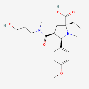 (2S*,4S*,5R*)-2-ethyl-4-{[(3-hydroxypropyl)(methyl)amino]carbonyl}-5-(4-methoxyphenyl)-1-methylpyrrolidine-2-carboxylic acid