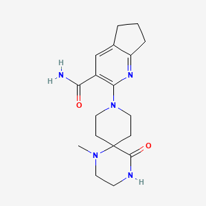 2-(1-methyl-5-oxo-1,4,9-triazaspiro[5.5]undec-9-yl)-6,7-dihydro-5H-cyclopenta[b]pyridine-3-carboxamide