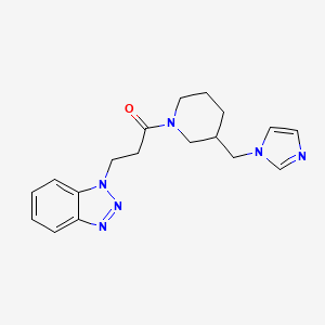 1-{3-[3-(1H-imidazol-1-ylmethyl)piperidin-1-yl]-3-oxopropyl}-1H-1,2,3-benzotriazole