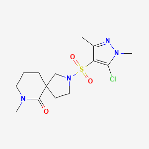 2-[(5-chloro-1,3-dimethyl-1H-pyrazol-4-yl)sulfonyl]-7-methyl-2,7-diazaspiro[4.5]decan-6-one