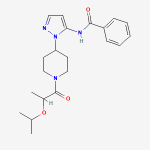 N-{1-[1-(2-isopropoxypropanoyl)piperidin-4-yl]-1H-pyrazol-5-yl}benzamide