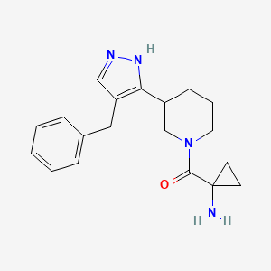 (1-aminocyclopropyl)-[3-(4-benzyl-1H-pyrazol-5-yl)piperidin-1-yl]methanone