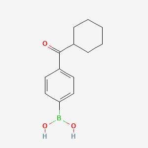 molecular formula C13H17BO3 B595052 4-(Cyclohexanecarbonyl)phenylboronic acid CAS No. 1256346-30-1