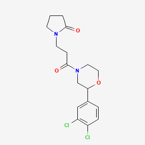 1-{3-[2-(3,4-dichlorophenyl)morpholin-4-yl]-3-oxopropyl}pyrrolidin-2-one