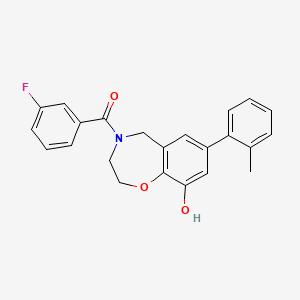 4-(3-fluorobenzoyl)-7-(2-methylphenyl)-2,3,4,5-tetrahydro-1,4-benzoxazepin-9-ol