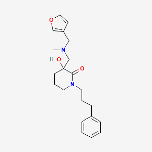 3-{[(3-furylmethyl)(methyl)amino]methyl}-3-hydroxy-1-(3-phenylpropyl)piperidin-2-one