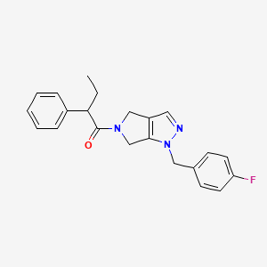 1-(4-fluorobenzyl)-5-(2-phenylbutanoyl)-1,4,5,6-tetrahydropyrrolo[3,4-c]pyrazole