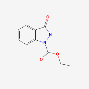 molecular formula C11H12N2O3 B595057 Ethyl 2-methyl-3-oxo-2,3-dihydro-1H-indazole-1-carboxylate CAS No. 1848-42-6