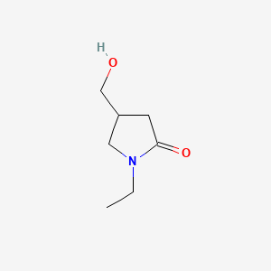 molecular formula C7H13NO2 B595058 1-Ethyl-4-(hydroxymethyl)pyrrolidin-2-one CAS No. 1227465-53-3