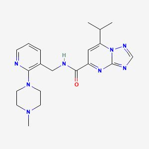 7-isopropyl-N-{[2-(4-methylpiperazin-1-yl)pyridin-3-yl]methyl}[1,2,4]triazolo[1,5-a]pyrimidine-5-carboxamide