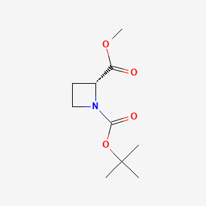 molecular formula C10H17NO4 B595062 (R)-1-Tert-butyl 2-methyl azetidine-1,2-dicarboxylate CAS No. 1260593-39-2