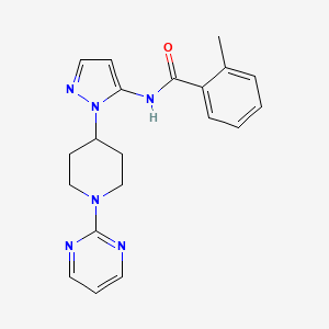 2-methyl-N-[1-(1-pyrimidin-2-ylpiperidin-4-yl)-1H-pyrazol-5-yl]benzamide