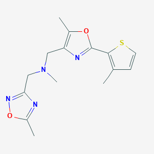 N-methyl-1-[5-methyl-2-(3-methyl-2-thienyl)-1,3-oxazol-4-yl]-N-[(5-methyl-1,2,4-oxadiazol-3-yl)methyl]methanamine