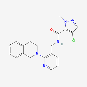 4-chloro-N-{[2-(3,4-dihydroisoquinolin-2(1H)-yl)pyridin-3-yl]methyl}-1-methyl-1H-pyrazole-5-carboxamide