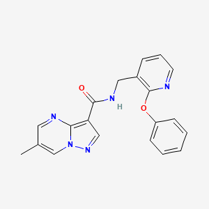 6-methyl-N-[(2-phenoxypyridin-3-yl)methyl]pyrazolo[1,5-a]pyrimidine-3-carboxamide