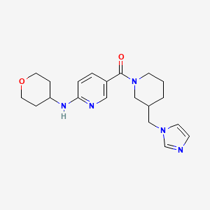 5-{[3-(1H-imidazol-1-ylmethyl)piperidin-1-yl]carbonyl}-N-(tetrahydro-2H-pyran-4-yl)pyridin-2-amine