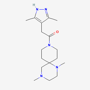 9-[(3,5-dimethyl-1H-pyrazol-4-yl)acetyl]-1,4-dimethyl-1,4,9-triazaspiro[5.5]undecane