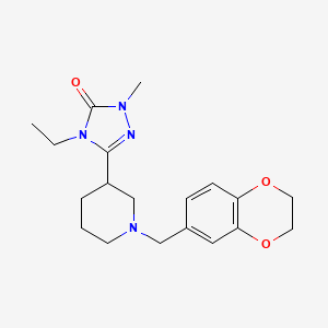 5-[1-(2,3-dihydro-1,4-benzodioxin-6-ylmethyl)piperidin-3-yl]-4-ethyl-2-methyl-2,4-dihydro-3H-1,2,4-triazol-3-one