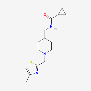 N-({1-[(4-methyl-1,3-thiazol-2-yl)methyl]piperidin-4-yl}methyl)cyclopropanecarboxamide