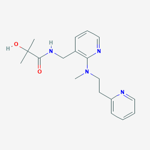 2-hydroxy-2-methyl-N-({2-[methyl(2-pyridin-2-ylethyl)amino]pyridin-3-yl}methyl)propanamide