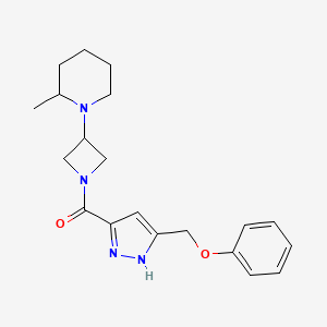 2-methyl-1-(1-{[5-(phenoxymethyl)-1H-pyrazol-3-yl]carbonyl}azetidin-3-yl)piperidine