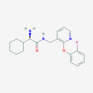 (2R)-2-amino-2-cyclohexyl-N-{[2-(2-fluorophenoxy)pyridin-3-yl]methyl}acetamide