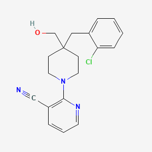 2-[4-(2-chlorobenzyl)-4-(hydroxymethyl)piperidin-1-yl]nicotinonitrile