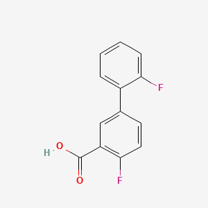 molecular formula C13H8F2O2 B595074 5-(2-Fluorophenyl)-2-fluorobenzoic acid CAS No. 1214386-81-8