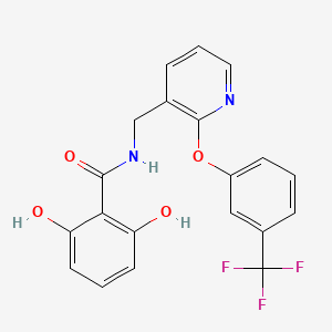 2,6-dihydroxy-N-({2-[3-(trifluoromethyl)phenoxy]pyridin-3-yl}methyl)benzamide