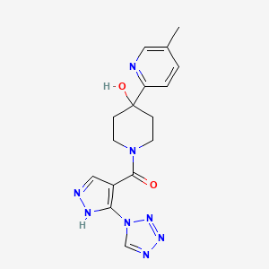 4-(5-methylpyridin-2-yl)-1-{[3-(1H-tetrazol-1-yl)-1H-pyrazol-4-yl]carbonyl}piperidin-4-ol