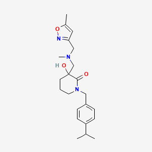 3-hydroxy-1-(4-isopropylbenzyl)-3-({methyl[(5-methylisoxazol-3-yl)methyl]amino}methyl)piperidin-2-one